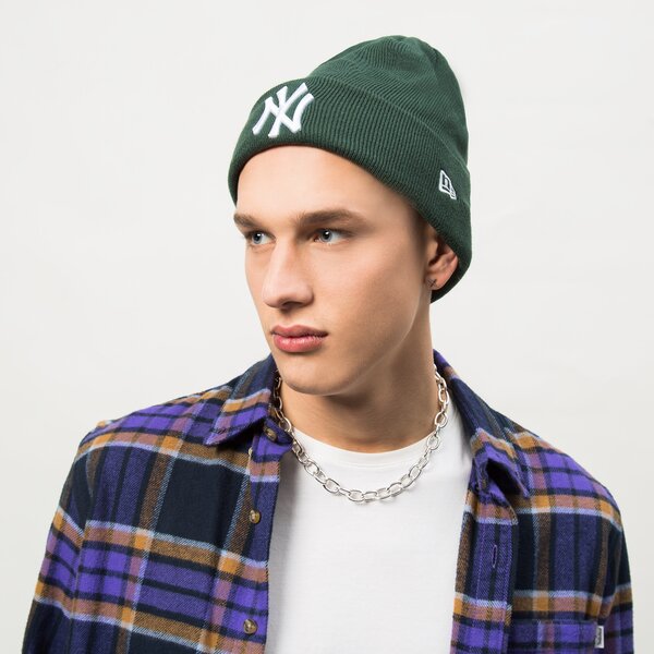 Мъжка зимна шапка NEW ERA ШАПКА LE BEANIE NYY GRN 60292605 цвят зелен