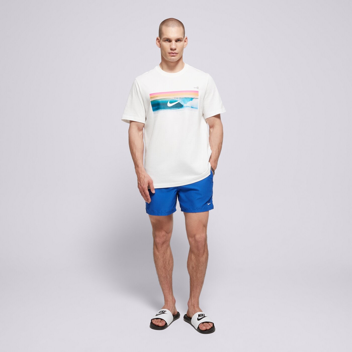 Мъжки къси панталони NIKE SWIM ШОРТИ ESSENTIAL 5" nessa560-494 цвят син