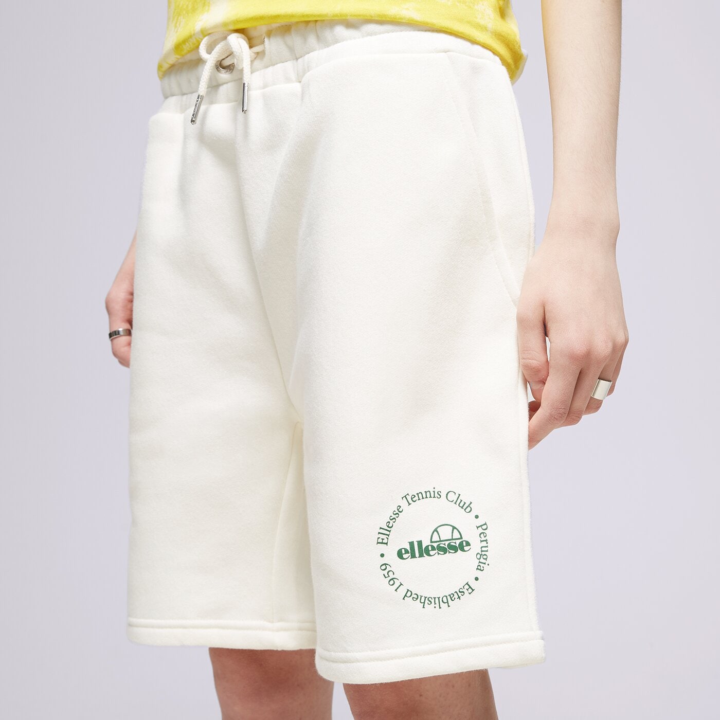 Мъжки къси панталони ELLESSE ШОРТИ FONTANSA SHORT OFF WHT sgr17620904 цвят бял