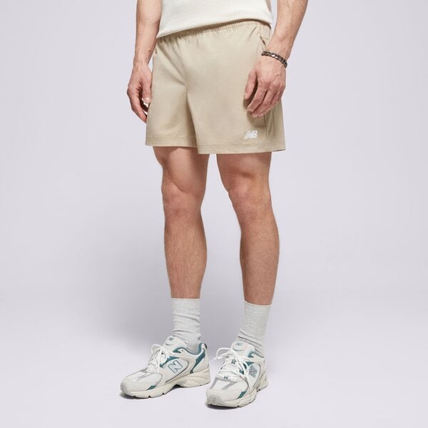 Мъжки къси панталони NEW BALANCE ШОРТИ ATHLETICS STRETCH WOVEN SHORT ms41517sot цвят бежов