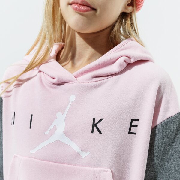 Детски суичър JORDAN СУИТЧЪР С КАЧУЛКА JUMPMAN BY NIKE HOODIE GIRL 45a761-a9y цвят розов