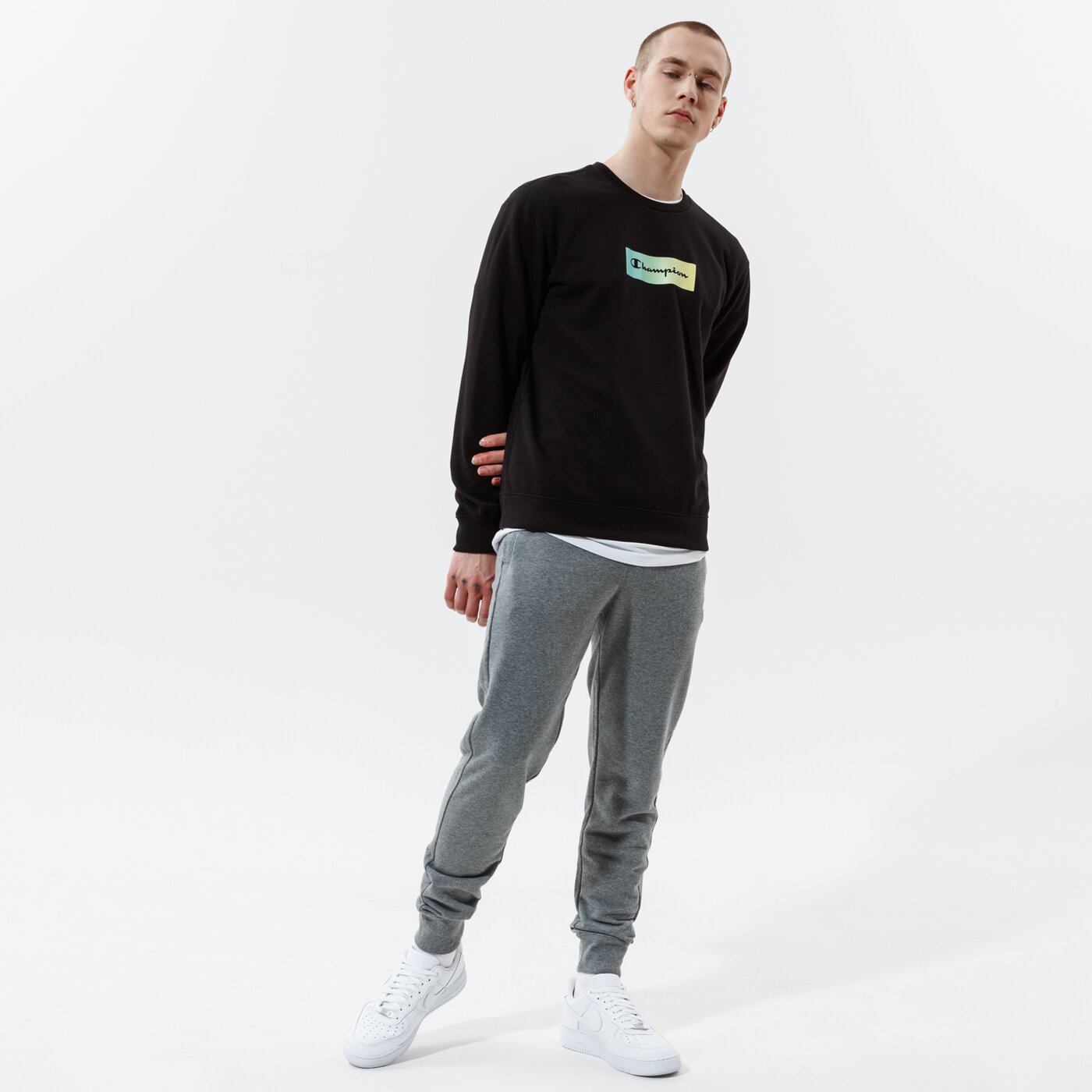 Мъжки панталони CHAMPION ПАНТАЛОНИ RIB CUFF PANTS 216013em515 цвят сив