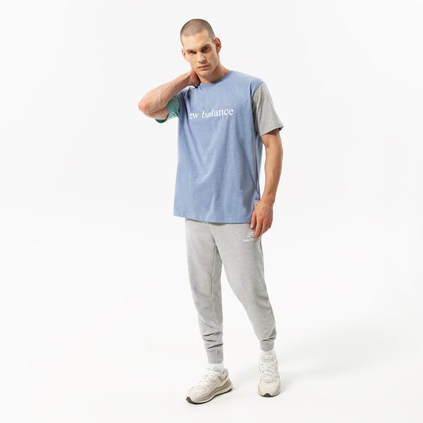 Мъжки панталони NEW BALANCE ПАНТАЛОНИ NB ESSENTIALS STACKED LOGO SWEATPANT mp03558ag цвят сив