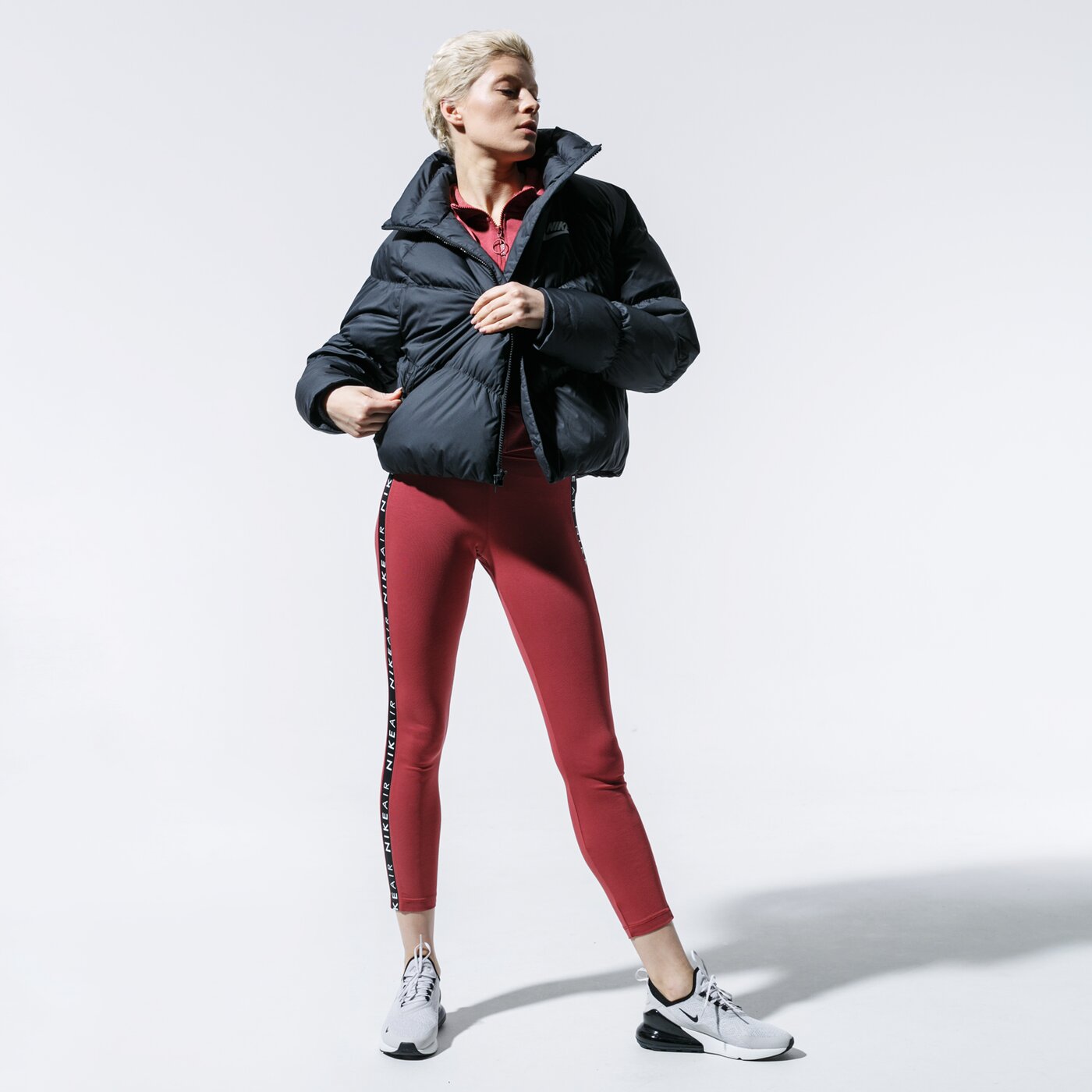 Дамски суичър NIKE СУИТЧЪР С КАЧУЛКА W NSW AIR HOODIE FZ BB bv4771-661 цвят бордо