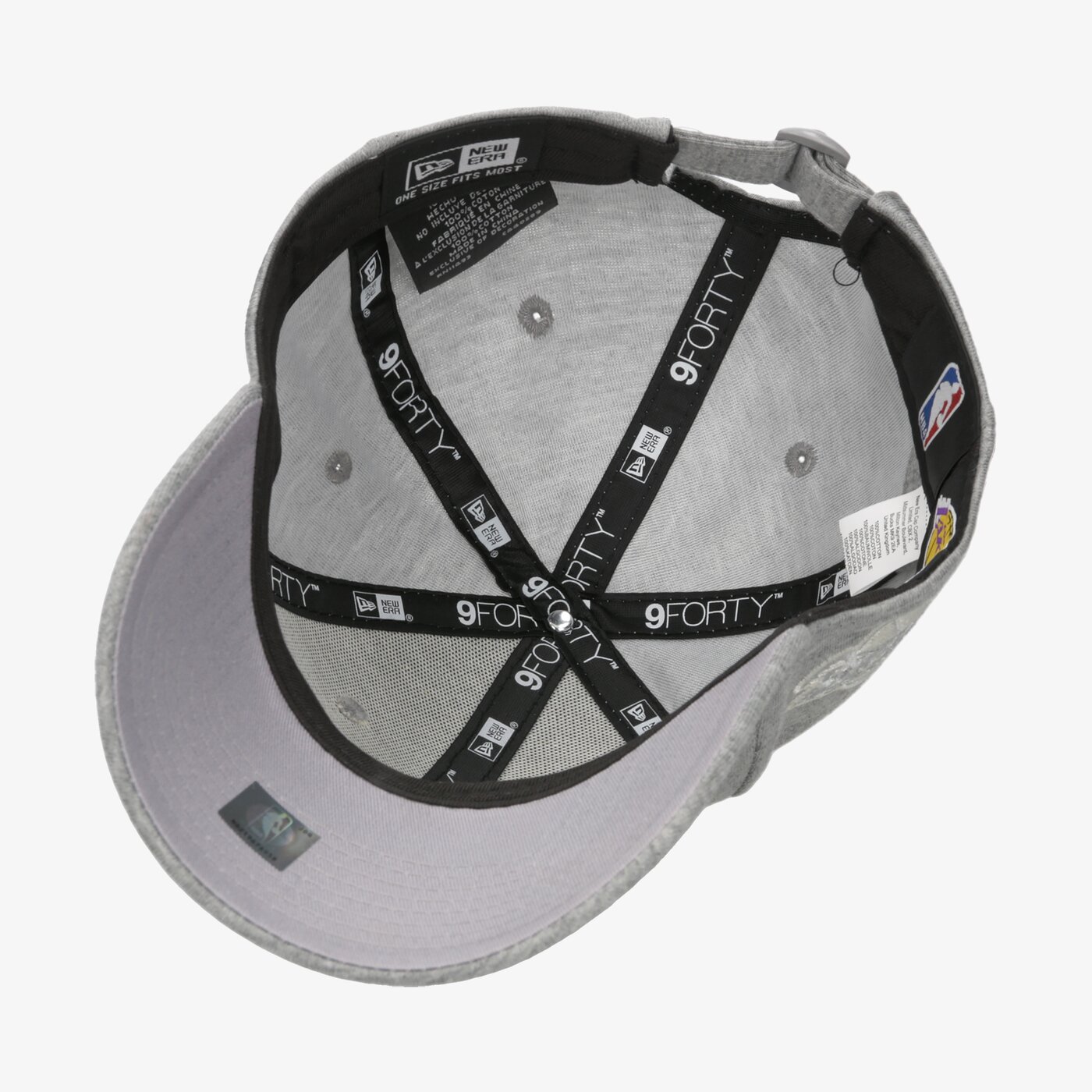 Мъжка шапка с козирка NEW ERA ШАПКА NBA SCRIPT 9FORTY LAKERS LOS ANGELES LAKERS GR 12134797 цвят сив