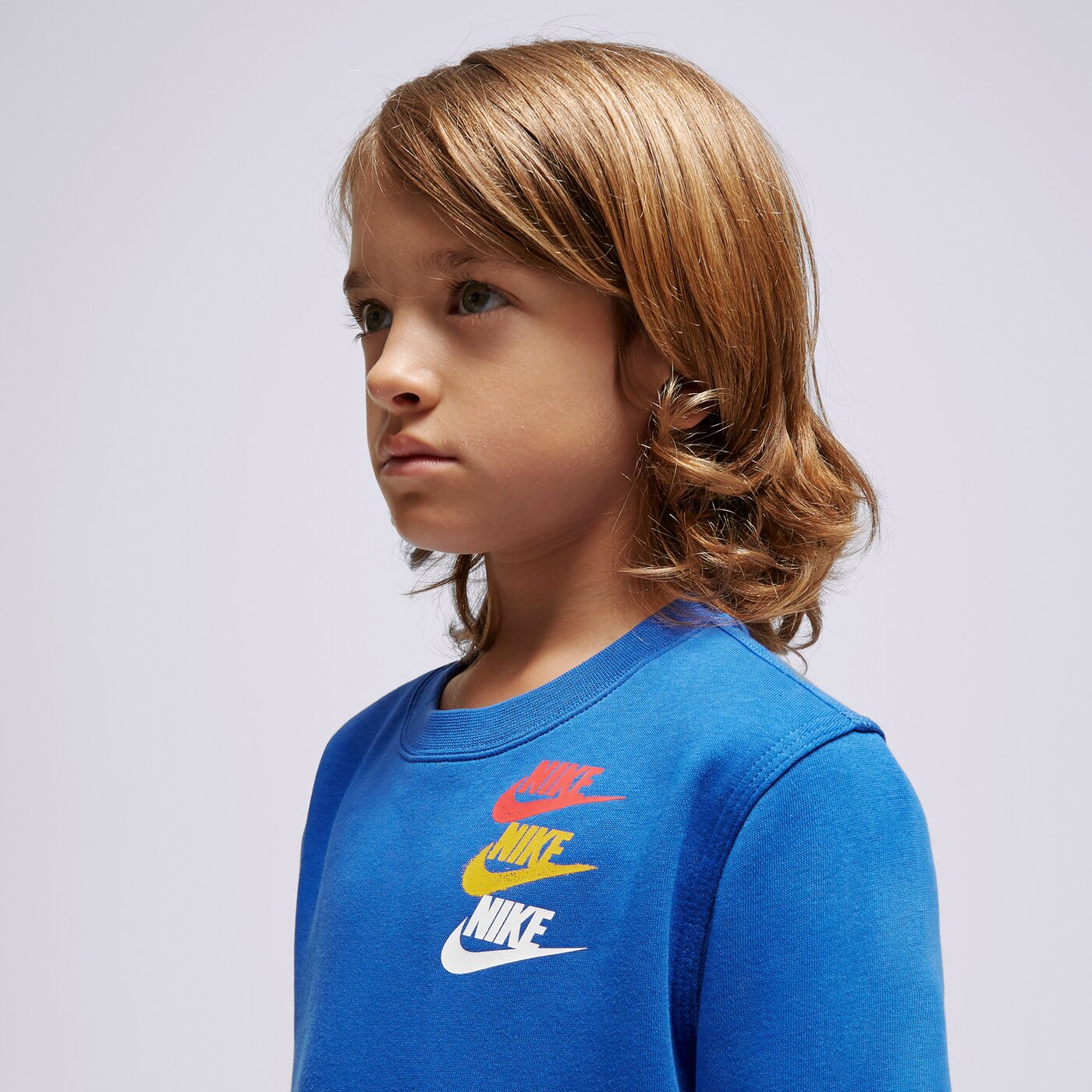 Детски суичър NIKE СУИТЧЪР С КАЧУЛКА B NSW SI FLC CREW BB fd1199-480 цвят син