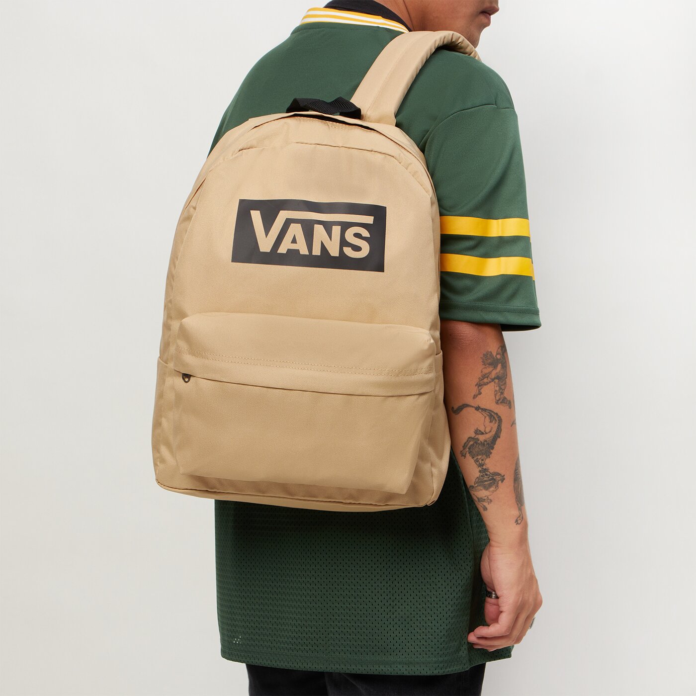 Детска раница VANS РАНИЦА OLD SKOOL BOXED BACKPACK vn0a7schyuu цвят бежов