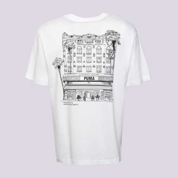 Мъжка тениска PUMA ТЕНИСКА GRAPHICS PUMA HOTEL RELAXED TEE 629636 02 цвят бял