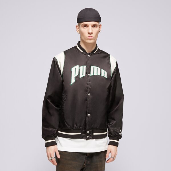 Мъжко преходно яке PUMA ЯКЕ PUMA TEAM VARSITY JACKET 62369101 цвят черен