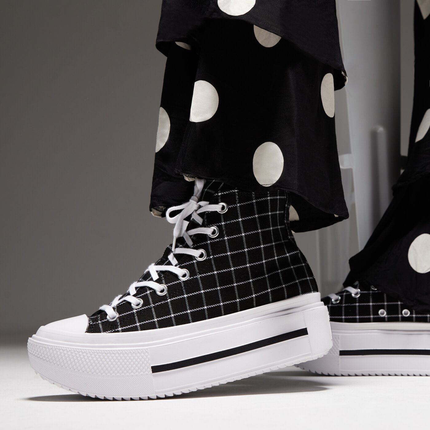 Дамски маратонки CONVERSE CTAS DOUBLE STACK a14157c цвят черен