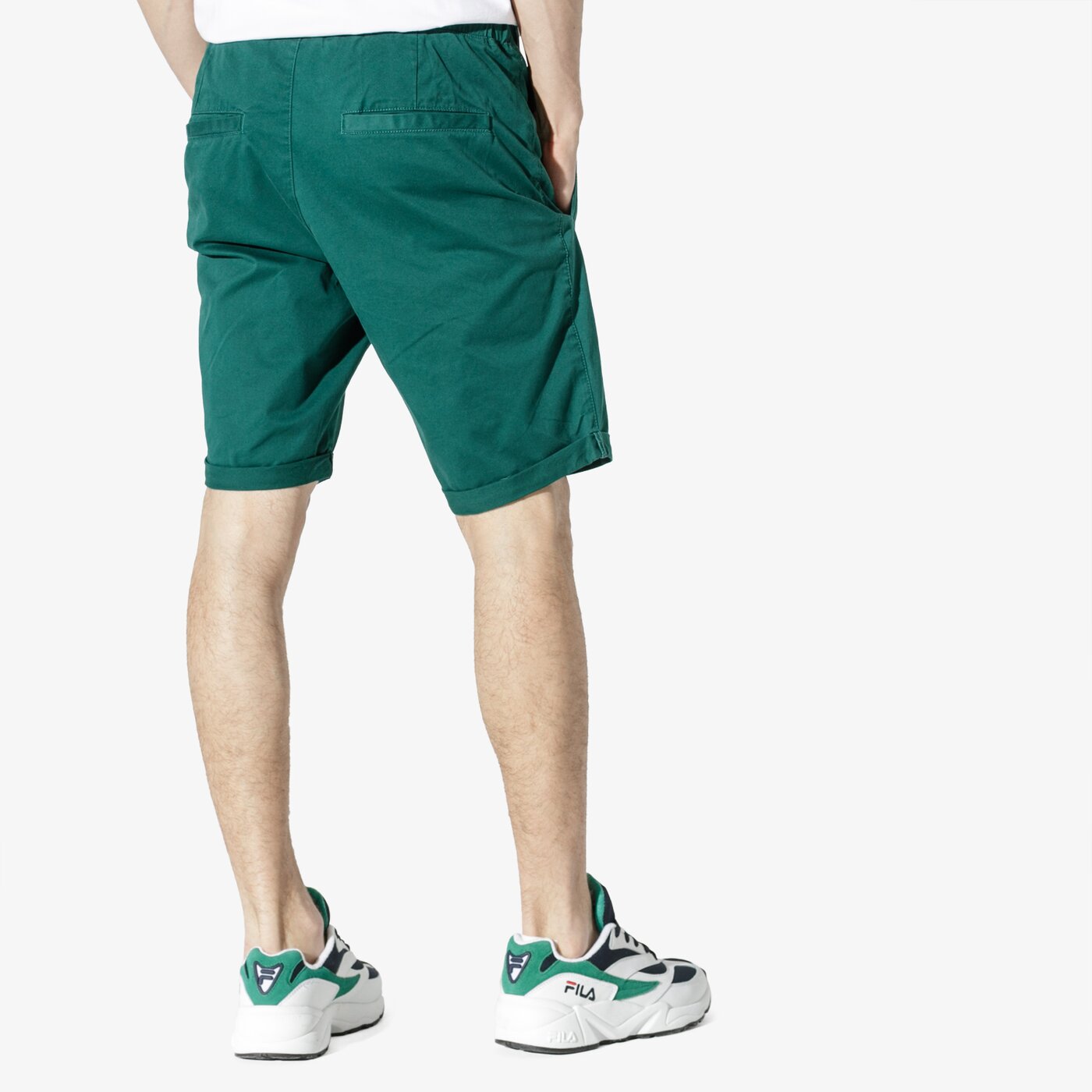 Мъжки къси панталони CONFRONT ШОРТИ CNF BASIC SHORTS cf19szm32003 цвят зелен