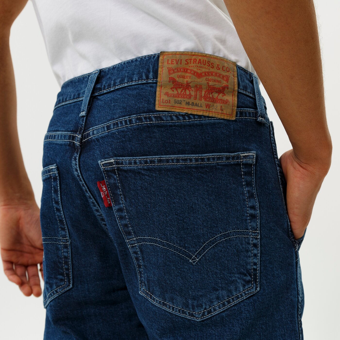 Мъжки панталони LEVI'S ПАНТАЛОНИ 502 HI BALL UTILITY a2051-0002 цвят тъмносин