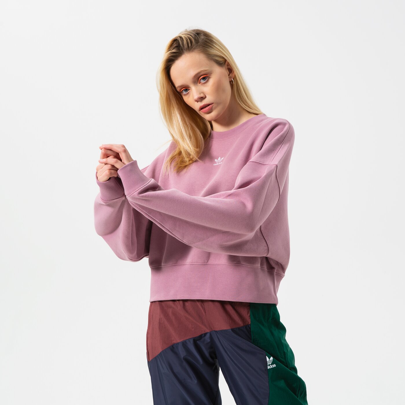 Дамски суичър ADIDAS СУИТЧЪР SWEATSHIRT hf7480 цвят розов