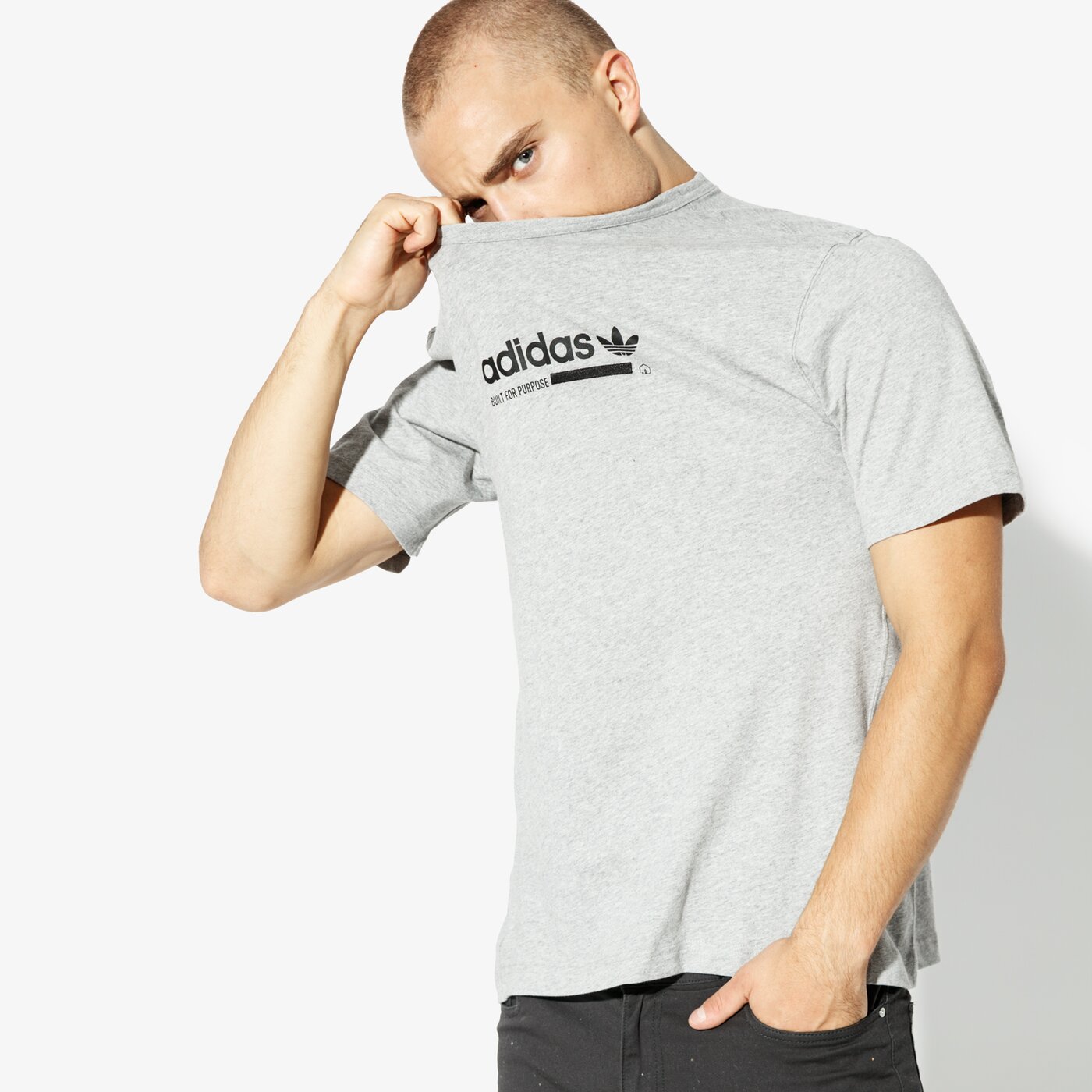 Мъжка тениска ADIDAS ТЕНИСКА SS KAVAL TEE ORIGINALS CORE dh4971 цвят сив