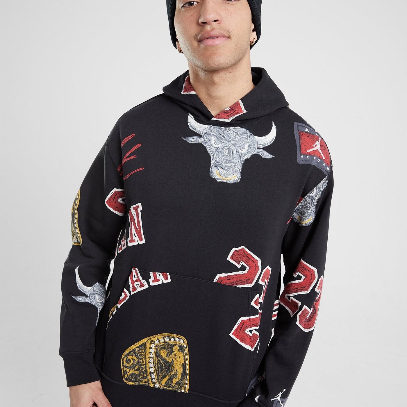 Мъжки суичър JORDAN СУИТЧЪР С КАЧУЛКА M J ESS AOP FLC PO fn4545-010 цвят многоцветен