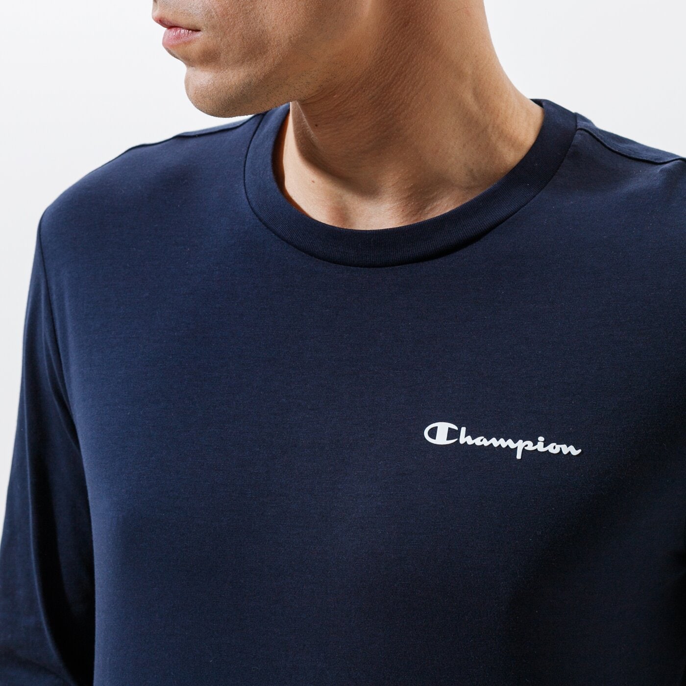 Мъжка тениска CHAMPION ТЕНИСКА LONG SLEEVE ТЕНИСКА 214157bs501 цвят тъмносин