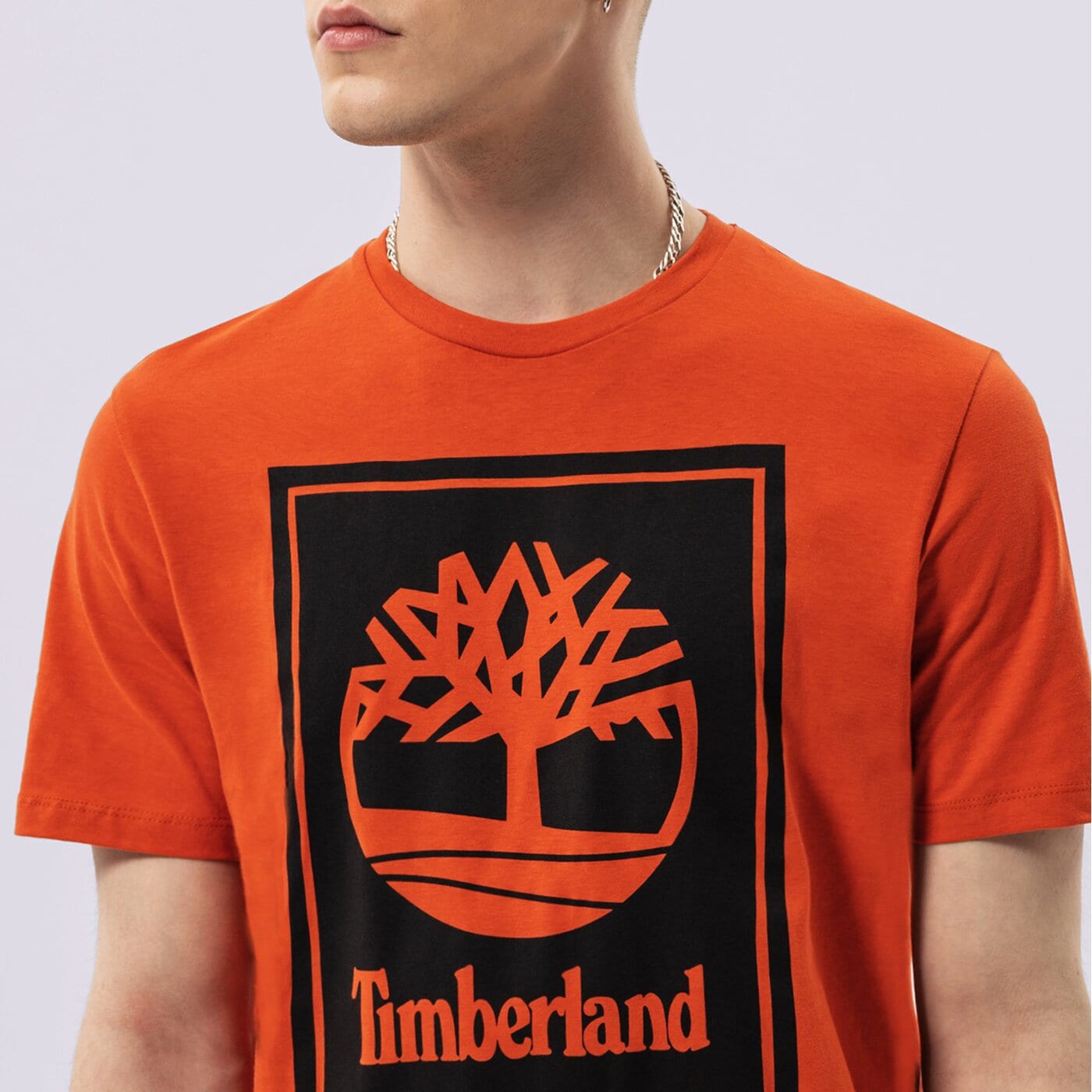 Мъжка тениска TIMBERLAND ТЕНИСКА YC SS STACK LOGO TEE (REGULAR) tb0a2aj1cn41 цвят червен
