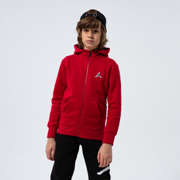 Детски суичър JORDAN СУИТЧЪР СЪС ЗАКОПЧАВАНЕ С КАЧУЛКА FZ HOODIE BOY 95a714-r78 цвят червен