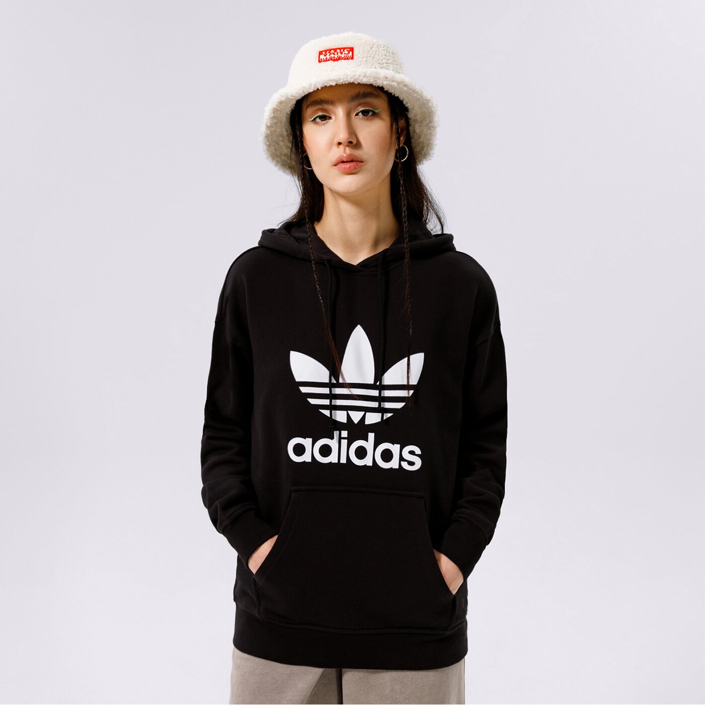 Дамски суичър ADIDAS СУИТЧЪР С КАЧУЛКА TRF HOODIE fm3307 цвят черен