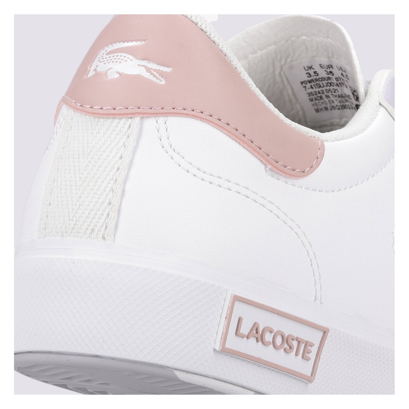 Детски маратонки LACOSTE POWERCOURT 0721 1 SUJ 741suj00141y9 цвят бял
