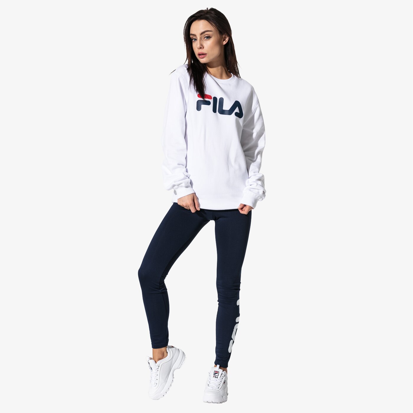 Мъжки суичър FILA СУИТЧЪР PURE CREW SWEAT 681091m67 цвят бял