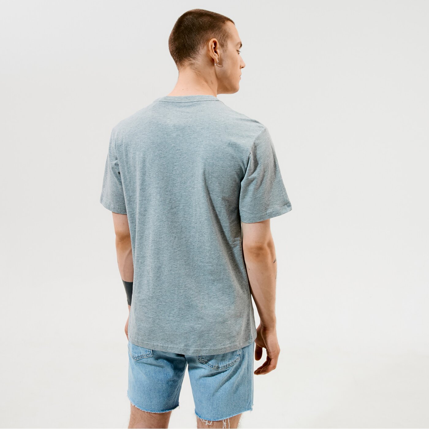 Мъжка тениска CONVERSE ТЕНИСКА CENTER FRONT LOGO TEE 10018235-a04 цвят сив