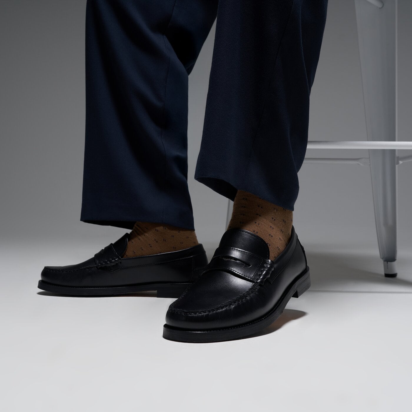 Мъжки кежуал NAKED WOLFE RIVIERA BLACK LEATHER nwrivierablack цвят черен