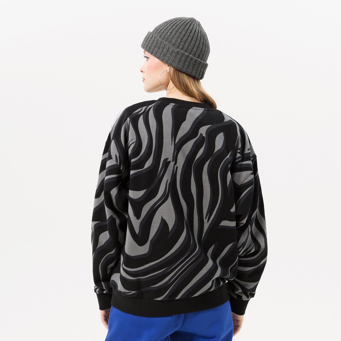 Дамски суичър ADIDAS СУИТЧЪР AOP SWEATSHIRT ij8188 цвят черен