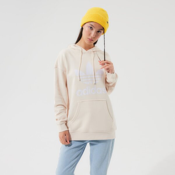 Дамски суичър ADIDAS СУИТЧЪР С КАЧУЛКА TRF HOODIE h33586 цвят бежов