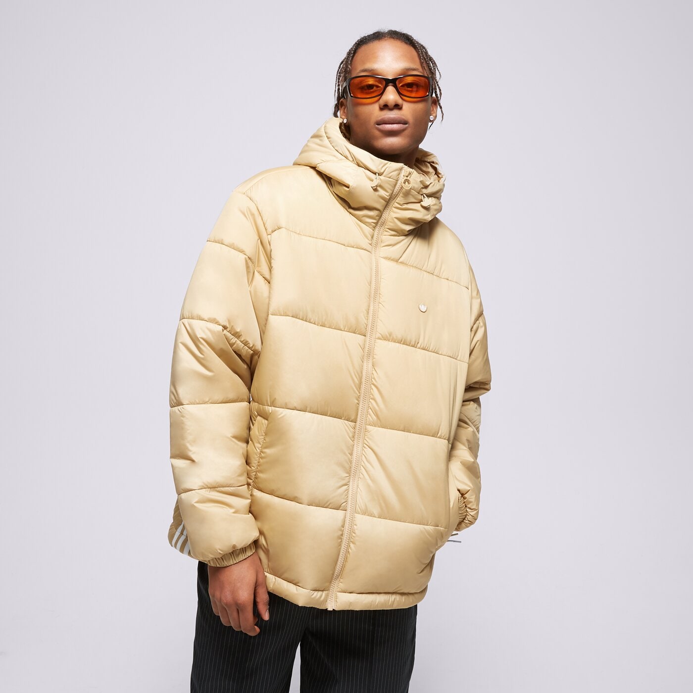 Мъжко зимно яке ADIDAS ЯКЕ ЗИМНО PAD HOODED PUFF h13556 цвят каки