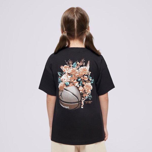 Детска тениска JORDAN ТЕНИСКА JDG FLORAL JUMPMAN SS TEE GIRL 45d450-023 цвят черен