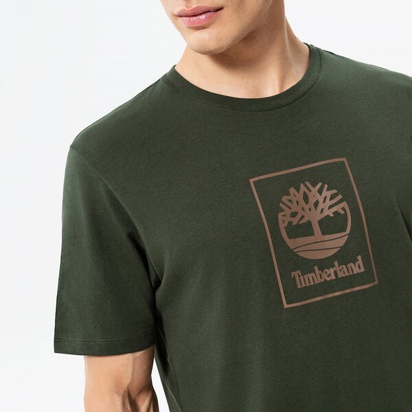 Мъжка тениска TIMBERLAND ТЕНИСКА EPP - SS STACK LOGO PRINT TEE tb0a5zh1bw51 цвят зелен