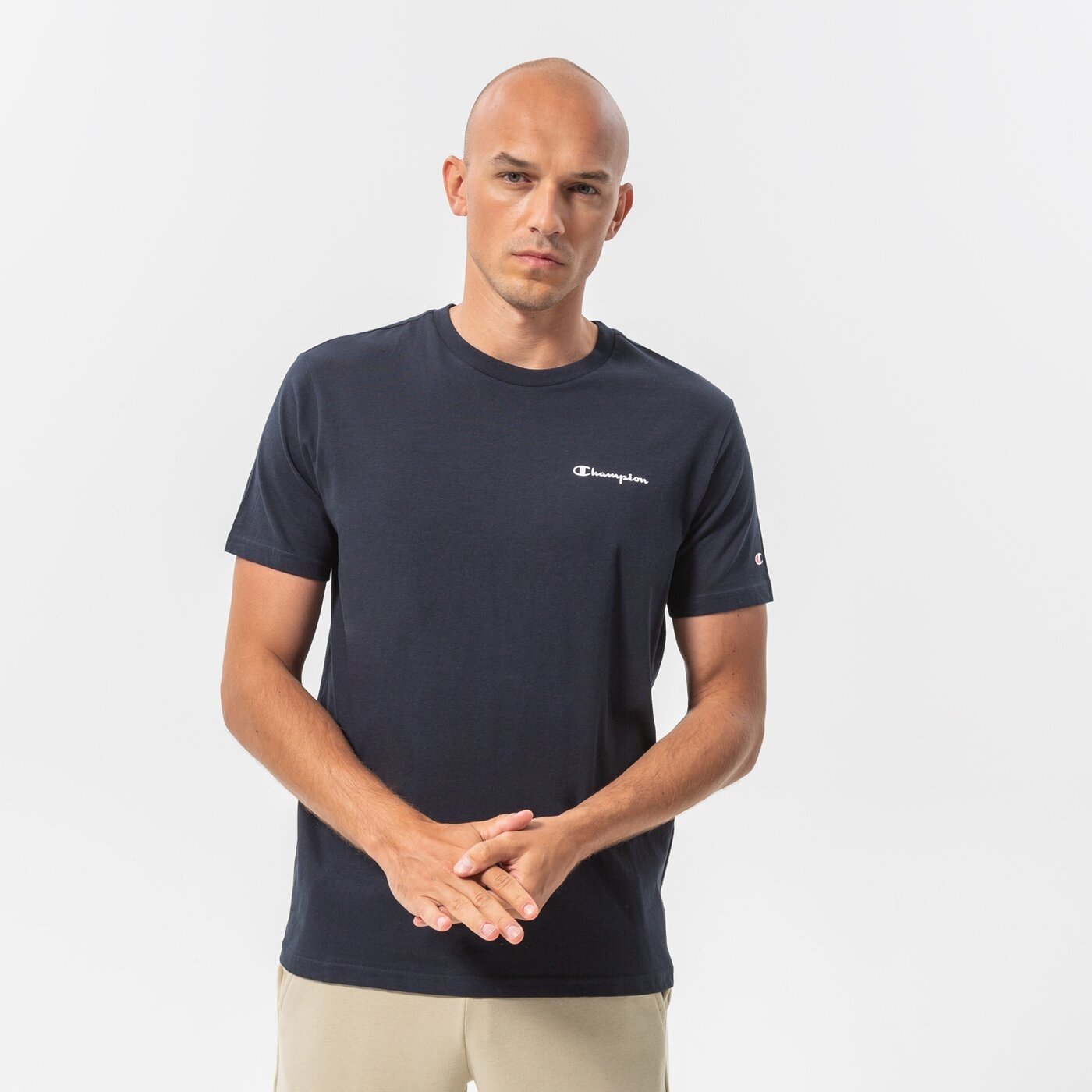 Мъжка тениска CHAMPION ТЕНИСКА CREWNECK ТЕНИСКА 218281bs501 цвят тъмносин