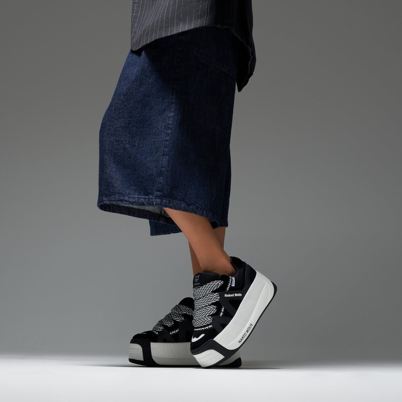 Дамски маратонки NAKED WOLFE SLIDER nwsliderblack цвят черен