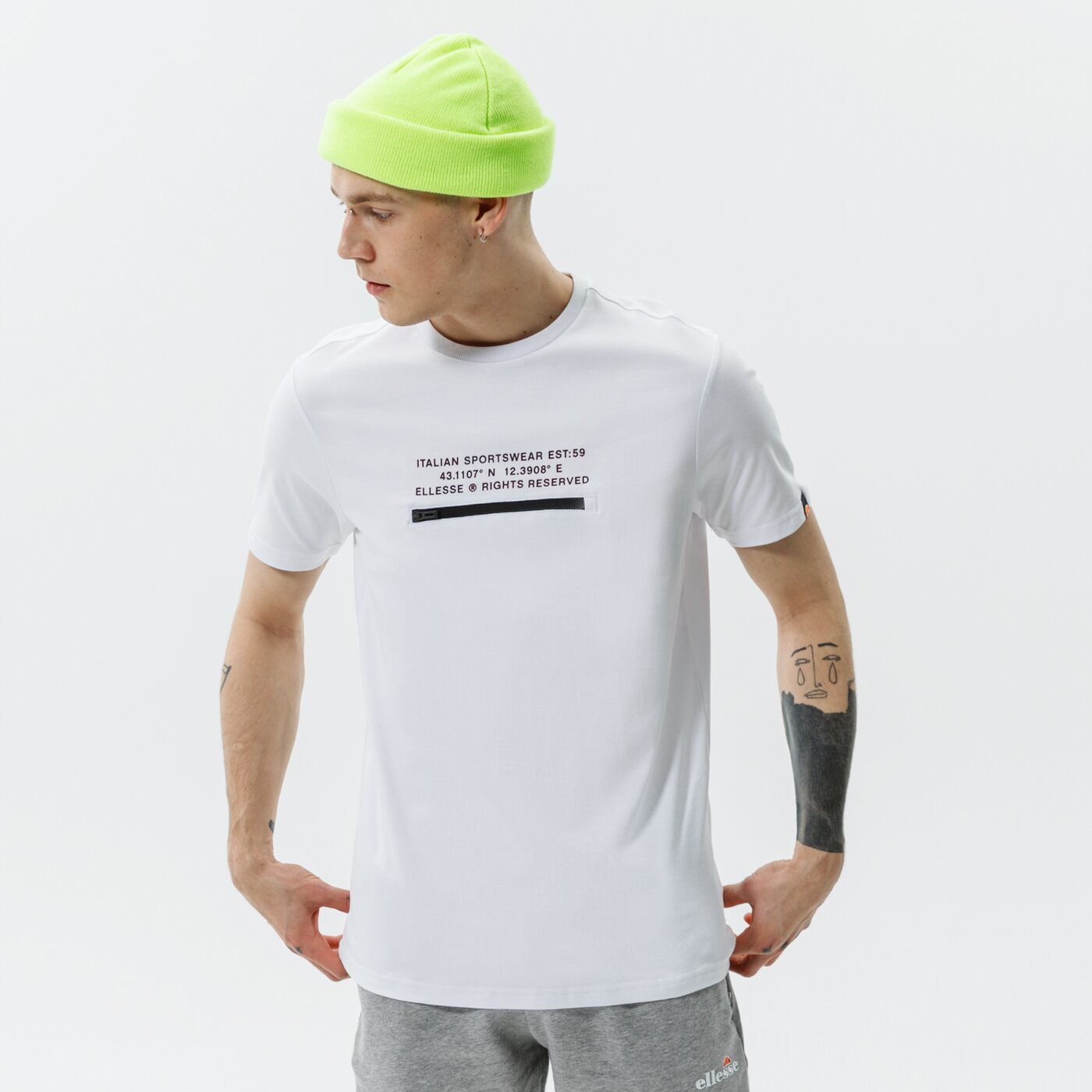 Мъжка тениска ELLESSE ТЕНИСКА PIEDMONT TEE WHT shi11160908 цвят бял