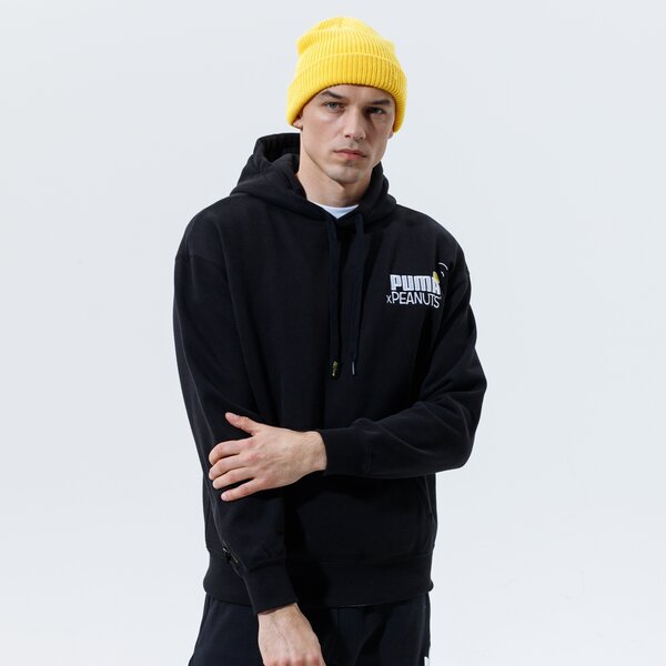 Мъжки суичър PUMA СУИТЧЪР С КАЧУЛКА PUMA X PEANUTS HOODIE 53061401 цвят черен