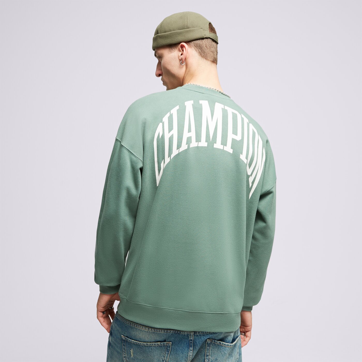 Мъжки суичър CHAMPION СУИТЧЪР CREWNECK SWEATSHIRT 218517gs506 цвят зелен