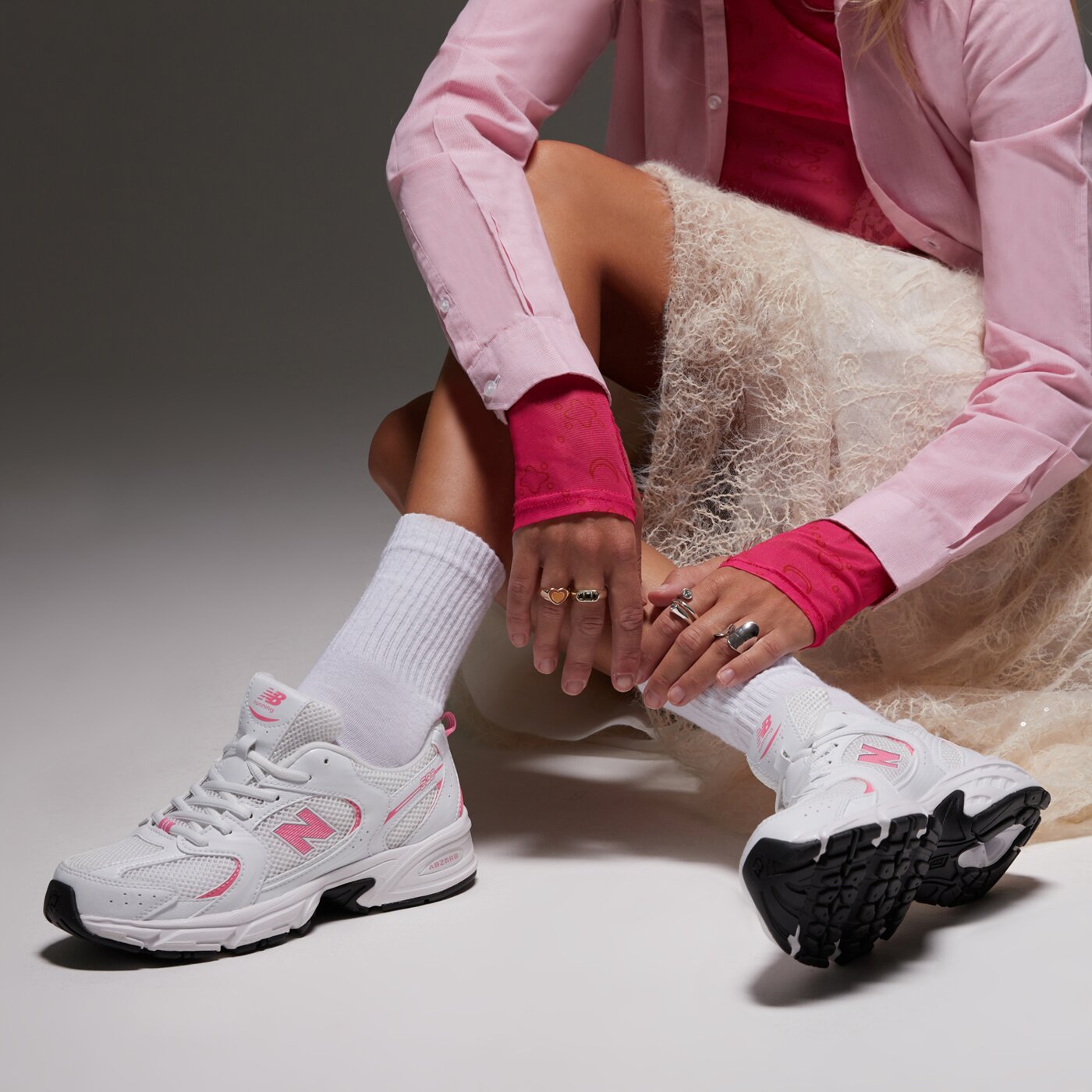 Детски маратонки NEW BALANCE 530  gr530cl цвят бял