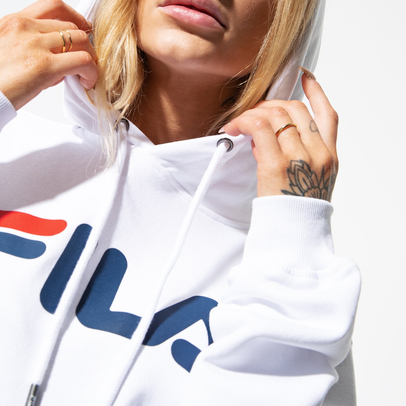 Мъжки суичър FILA СУИТЧЪР С КАЧУЛКА PURE HOODY 681090m67 цвят бял