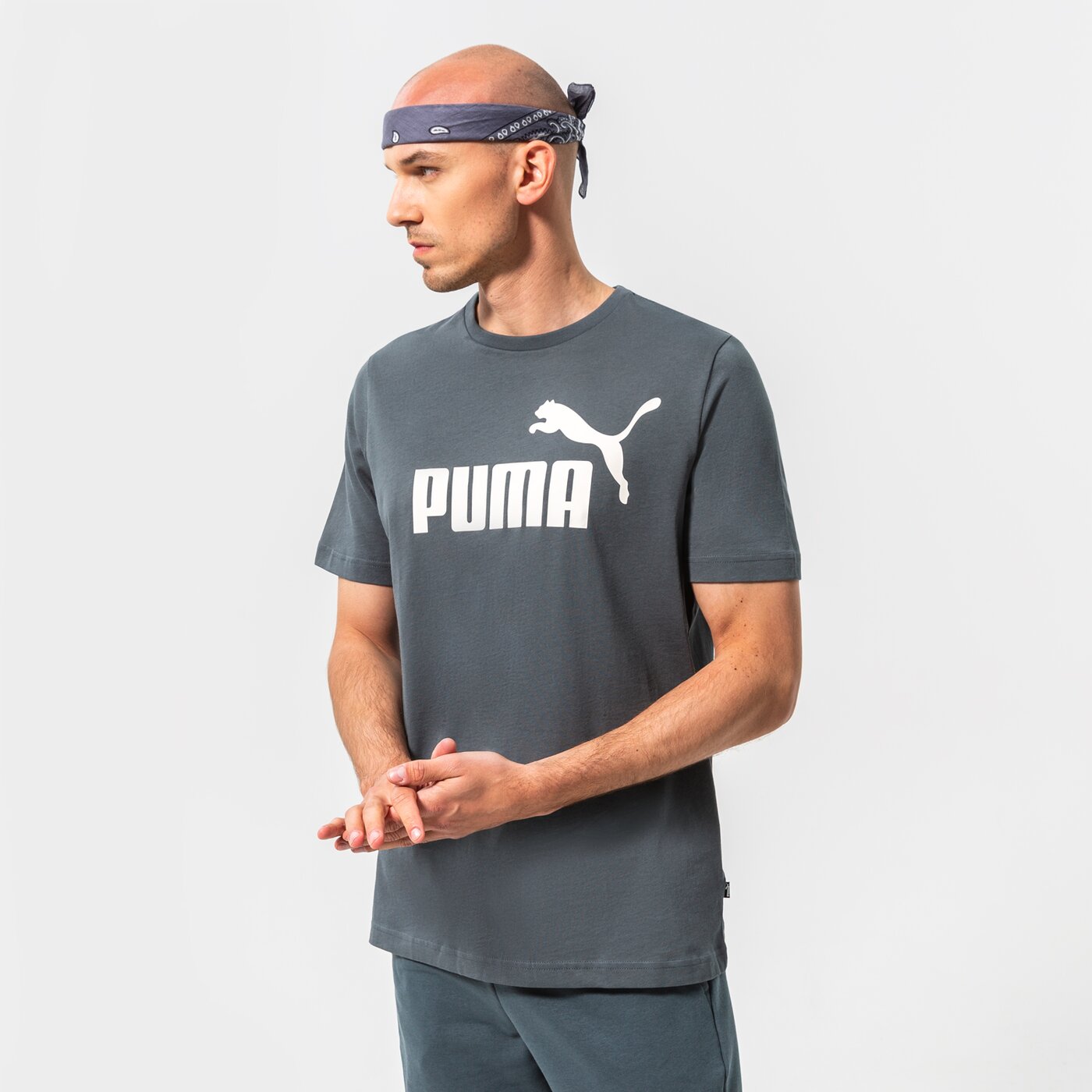 Мъжка тениска PUMA ТЕНИСКА ESS LOGO TEE (S) 586667 39 цвят тъмносин