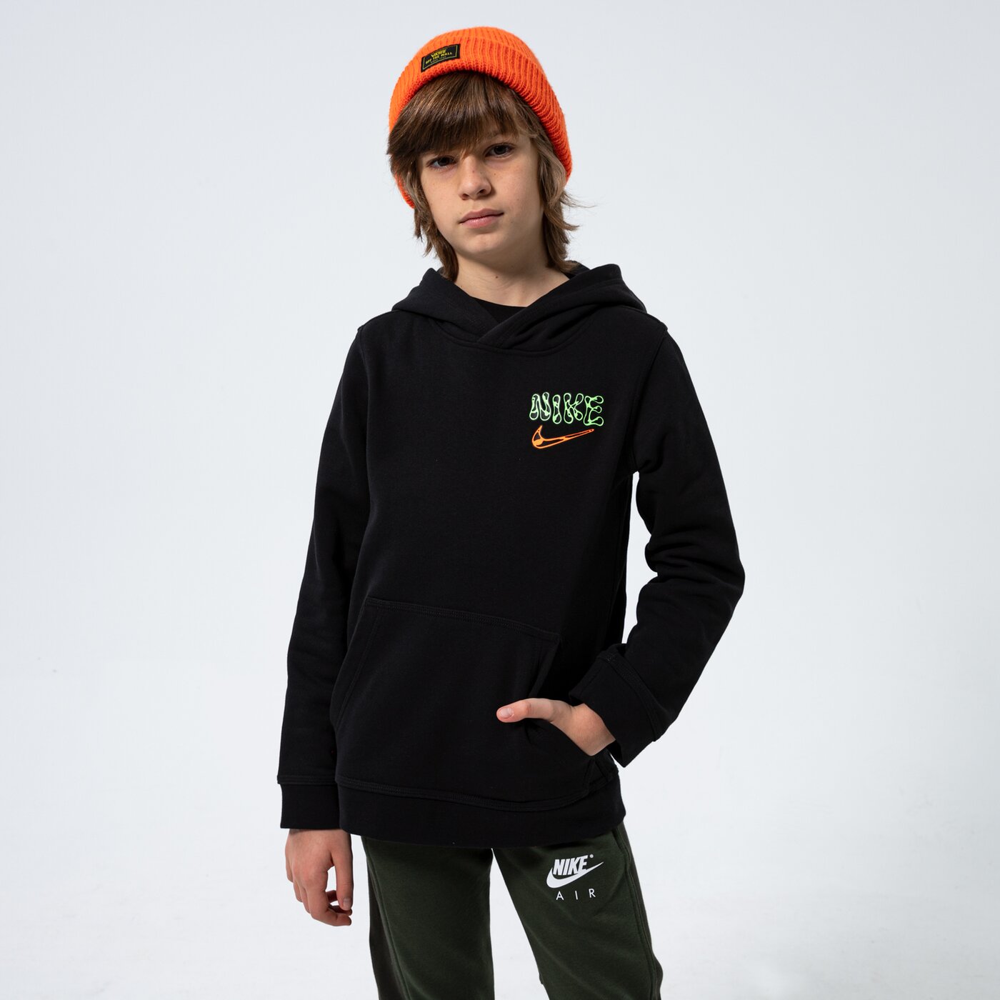 Детски суичър NIKE СУИТЧЪР С КАЧУЛКА B NSW PO BOY dm4092-010 цвят черен