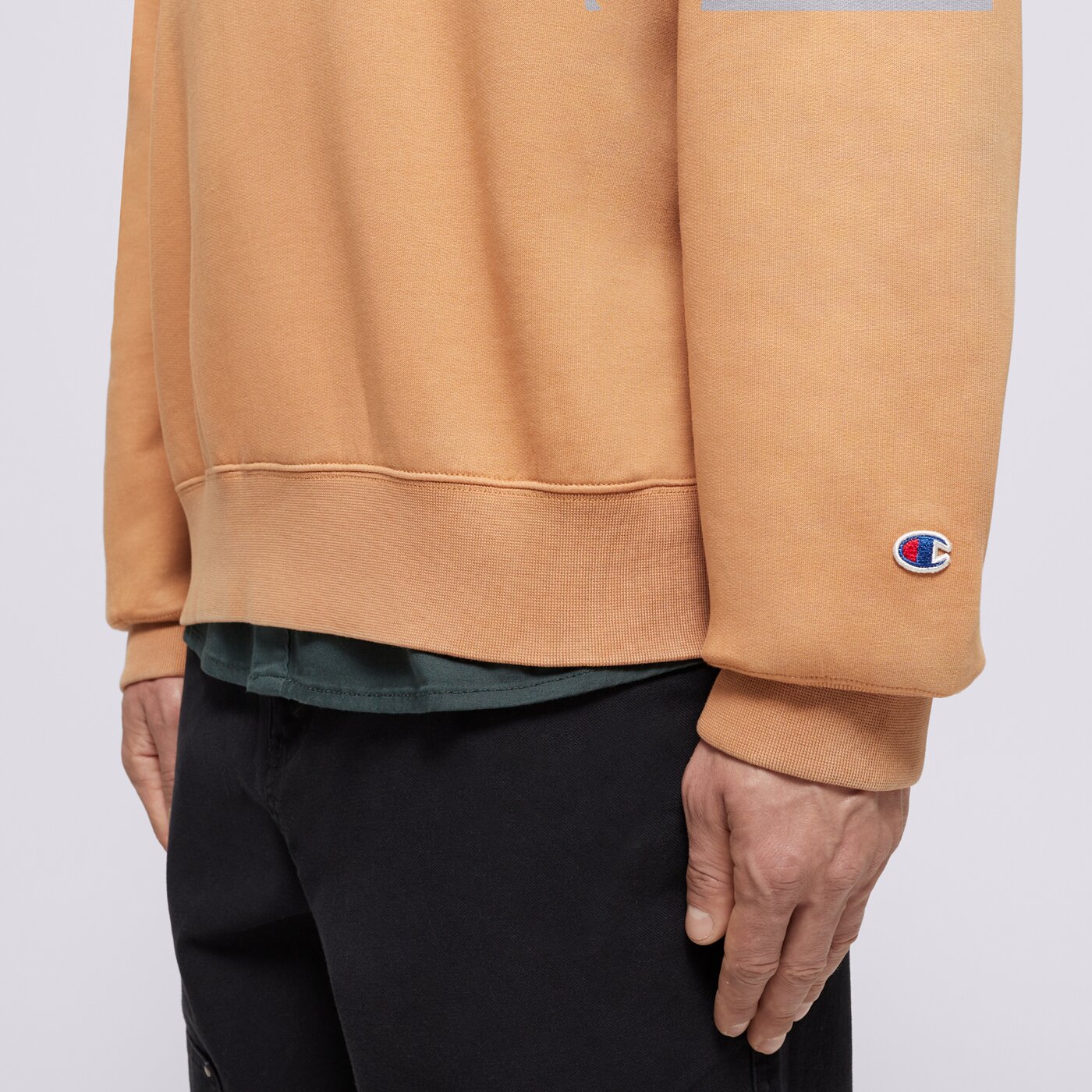 Мъжки суичър CHAMPION СУИТЧЪР CREWNECK SWEATSHIRT 220511ms034 цвят бежов