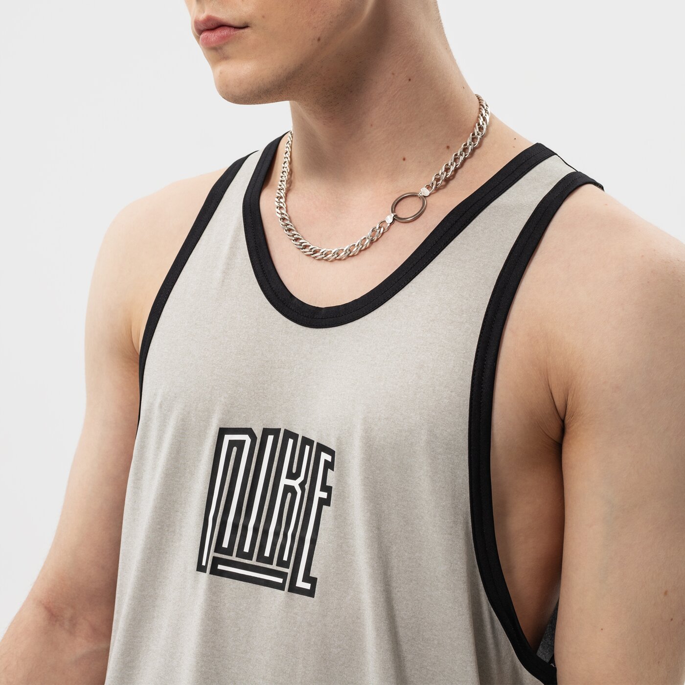 Мъжка тениска NIKE ПОТНИК M NK DF JSY STARTING FIVE NBA dh7136-052 цвят сив