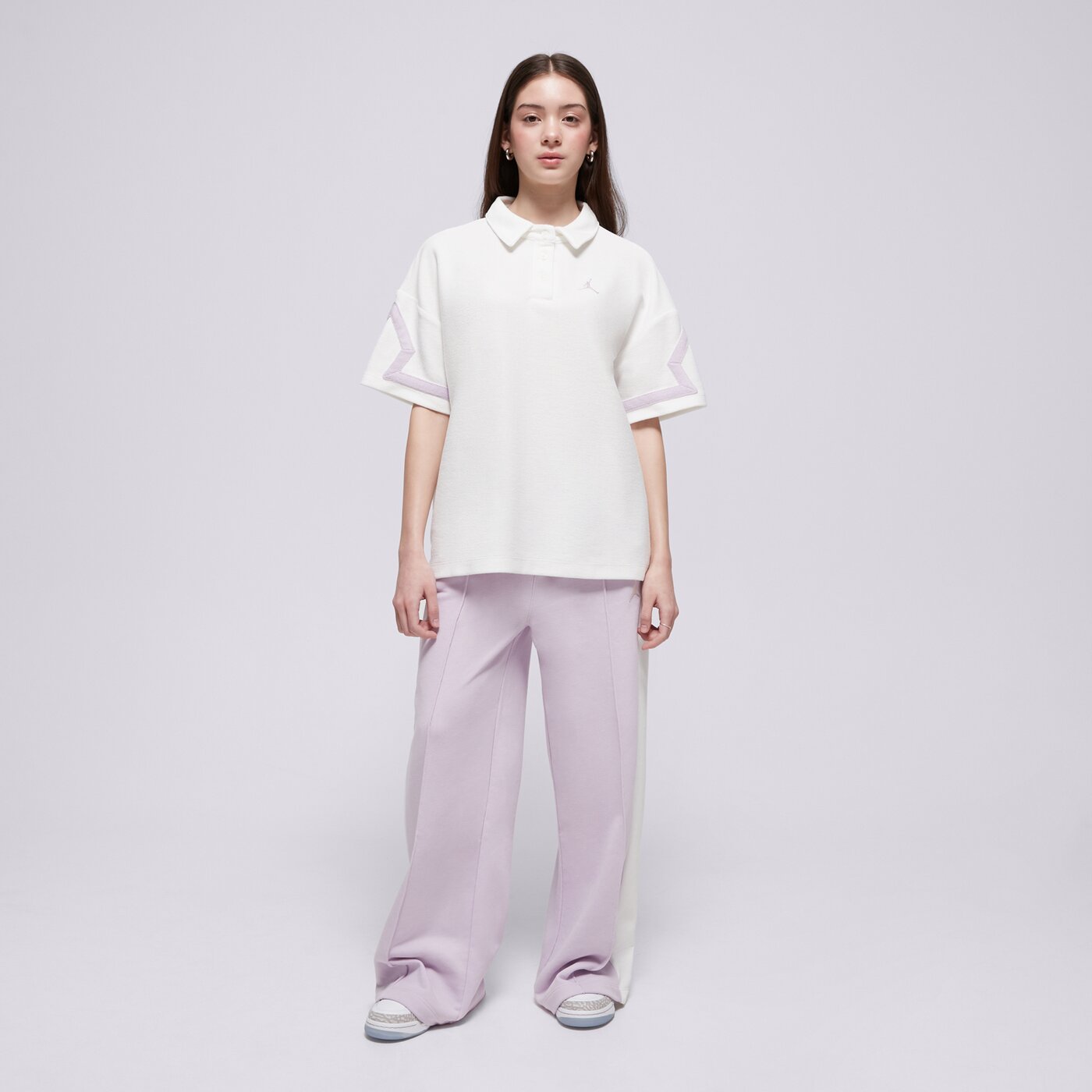 Детска тениска JORDAN ТЕНИСКА ТИП ПОЛО JDG KSA FT ТОП GIRL 45d813-782 цвят бежов