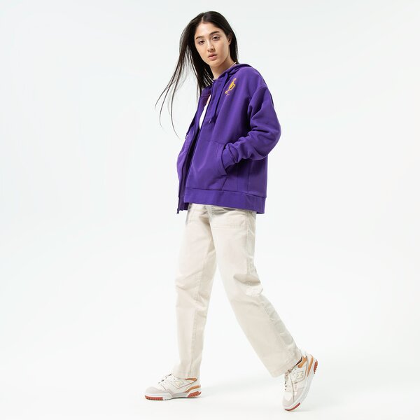 Дамски суичър NIKE СУИТЧЪР СЪС ЗАКОПЧАВАНЕ   С КАЧУЛКА LAL W NK FLC NBA dn4737-504 цвят виолетов
