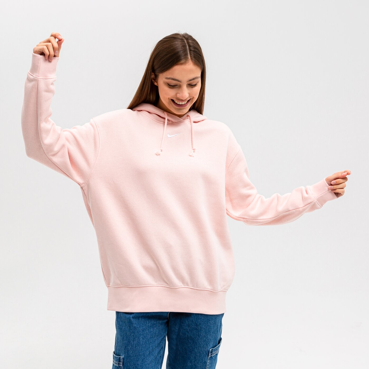 Дамски суичър NIKE СУИТЧЪР С КАЧУЛКА W NSW ESSNTL FLC HOODIE CLCTN dj7668-864 цвят бежов