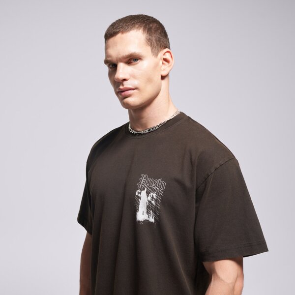 Мъжка тениска PROSTO ТЕНИСКА SHADOW WASHED BLACK kl252mtee1081 цвят сив