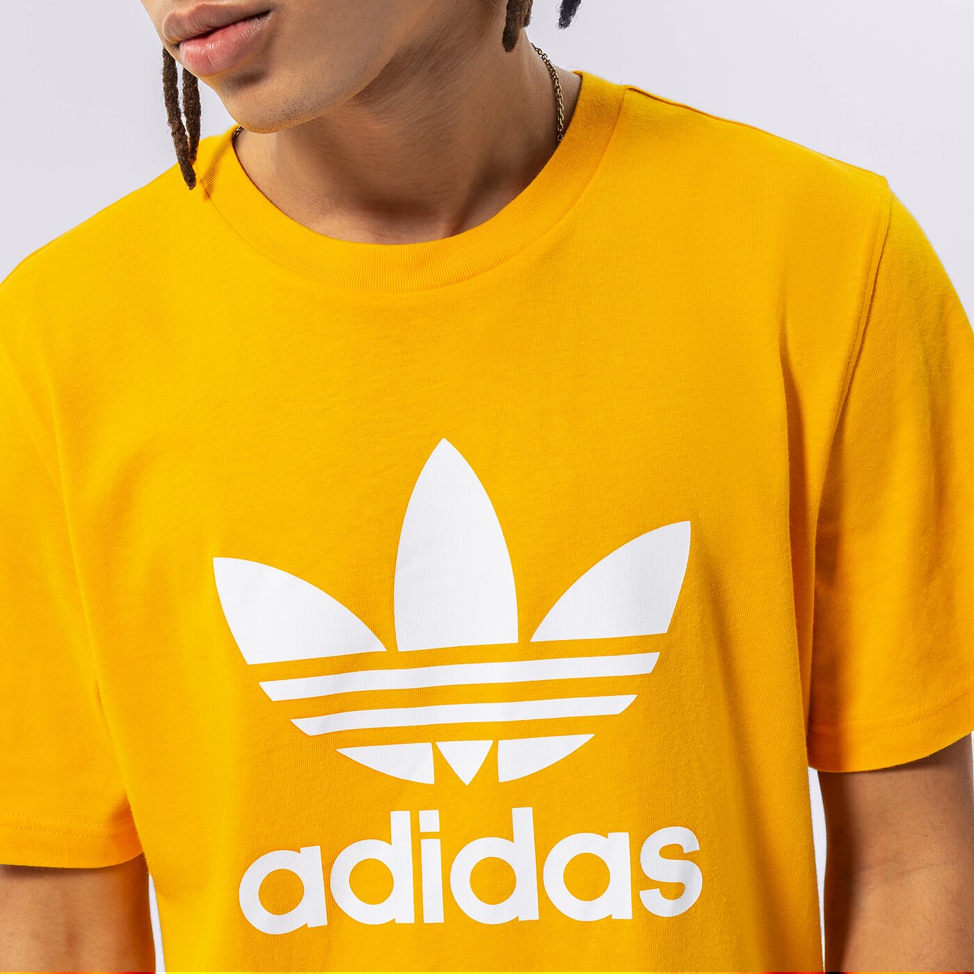 Мъжка тениска ADIDAS ТЕНИСКА TREFOIL hk5229 цвят оранжев