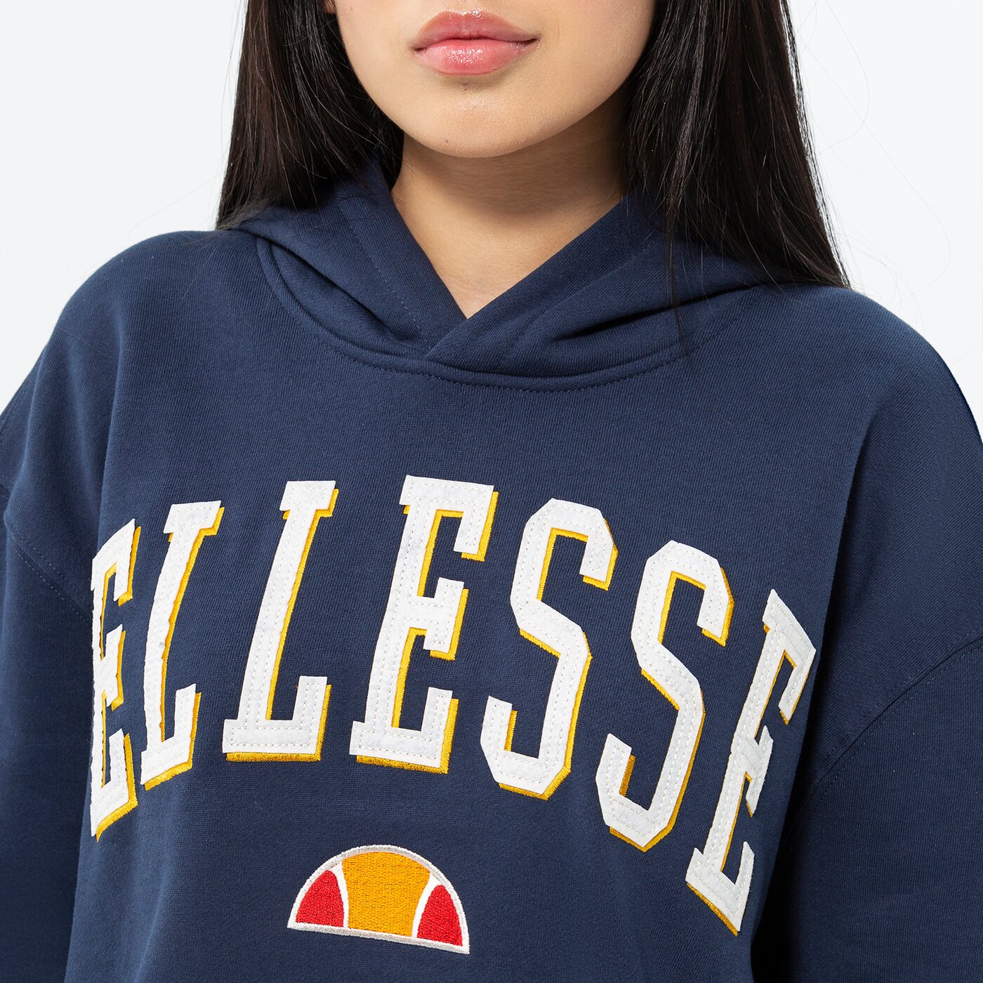 Дамски суичър ELLESSE СУИТЧЪР С КАЧУЛКА RAMO CROP HOODY NAVY sgp15918429 цвят тъмносин