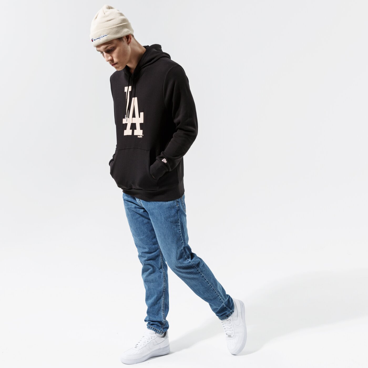 Мъжки суичър NEW ERA СУИТЧЪР С КАЧУЛКА MLB SEASNL TEAM LOGO HOODY LOSDOD 12827239 цвят черен